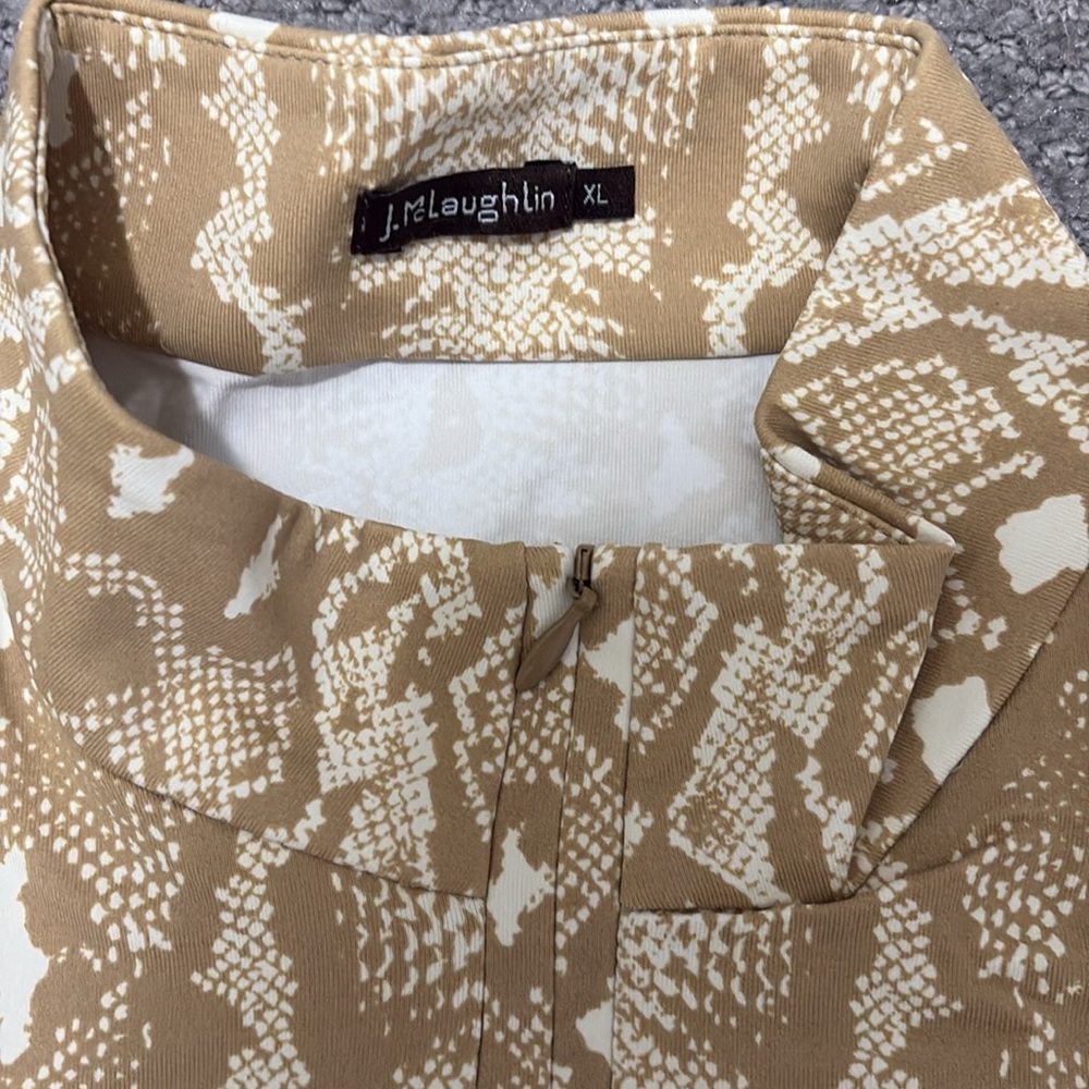 J. Mclaughlin Bedford Quarter Zip Python Print To… - image 2